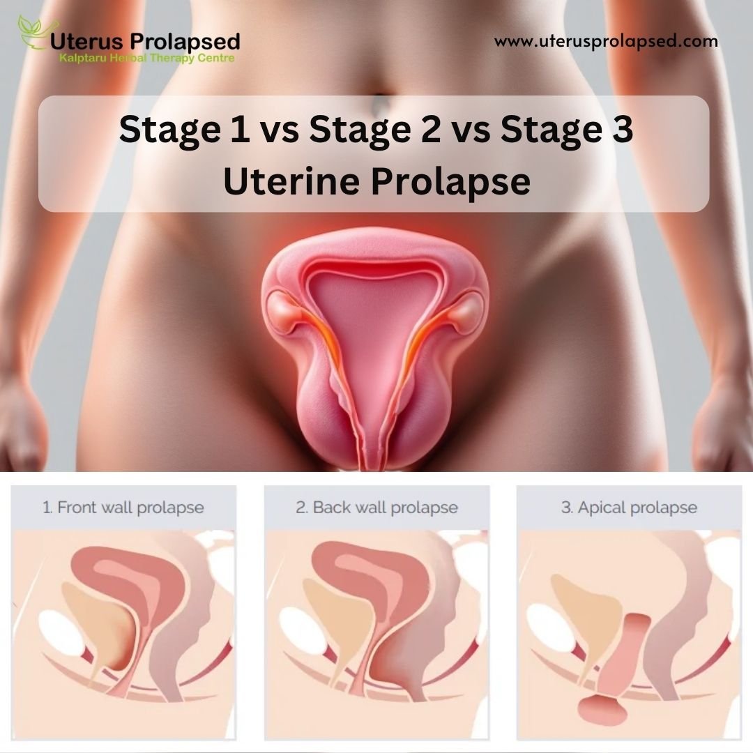 Stage 1 vs Stage 2 vs Stage 3 Uterine Prolapse